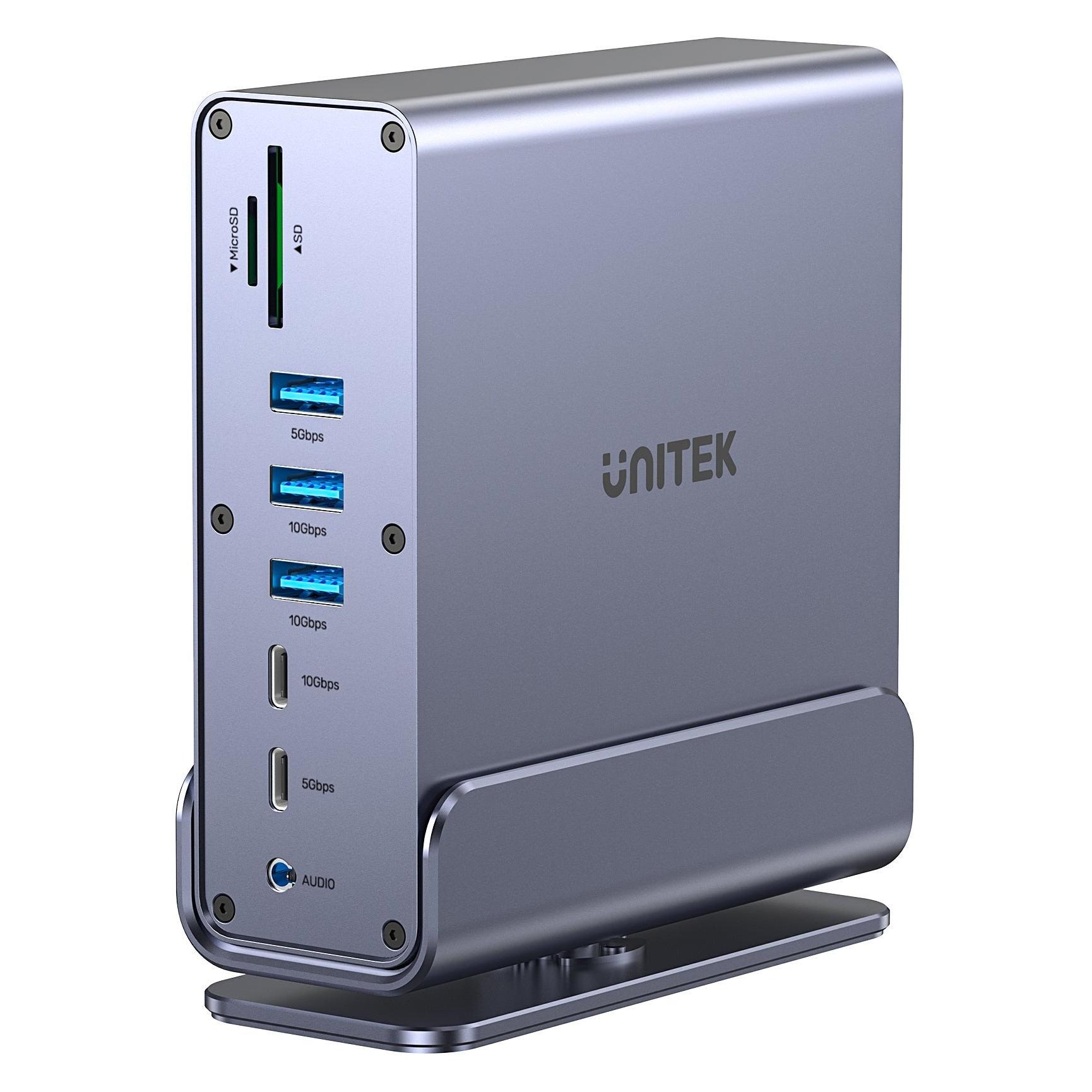 Unitek Universelle Andockstation DisplayLink 4K x3 (USB-C, 3 Ports) (D1135AGY01)