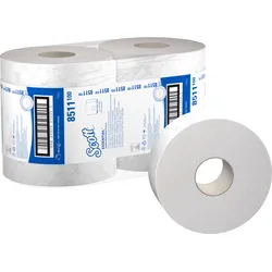 Scott Performance Maxi Jumbo Toilettenpapier, 2-lagig, Weiß, 6 x 380 m