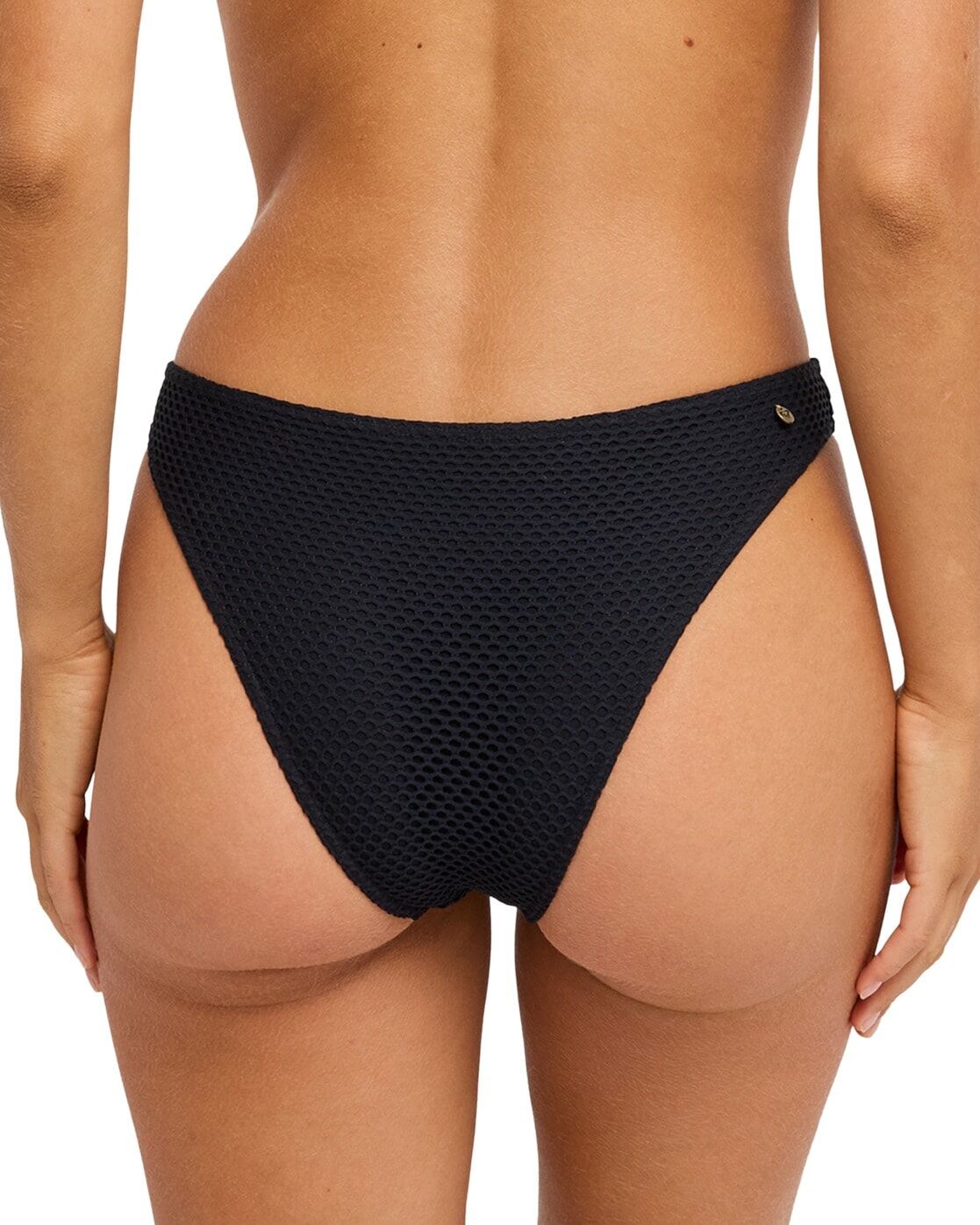 Bikini-Hose ROXY "Roxy Island Moderate", Damen, Gr. L, schwarz (anthrazit), Obermaterial: 87% Nylon, 13% Elasthan., Badehosen Bikini-Hose