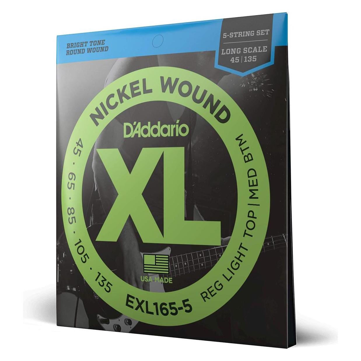 D'Addario EXL165-5 (5x, E-Bass, 0.14") (EXL165-5)