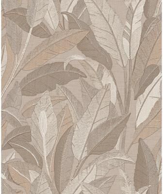 Veer Decor Embroidered Tropical Foliage Wallpaper