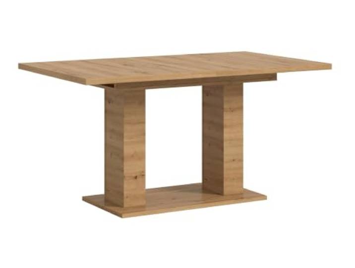 Aileenstore Esstisch Oslo ausziehbar 150-190 cm, Doppelsäulen-Fuß, Tischplatte Artisan Eiche/Gestell Artisan Eiche, 150x76x90 cm