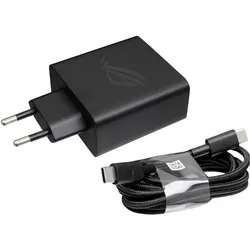 ASUS Netzteil 65W USB-C wallplug (65 W), Notebook Netzteil, Schwarz