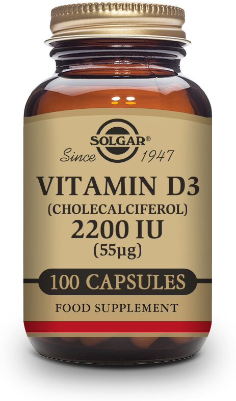 Solgar Vitamin D3 2200 iu (55 μg) (Cholecalciferol) 100 Capsules 100