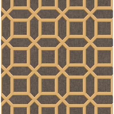 Seabrook Designs Minato Geo Trellis Unpasted Wallpaper