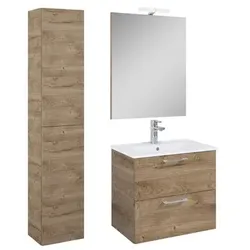 Ceramia Lea Badmöbel-Set mit Waschbecken Eiche KSETLEA60D