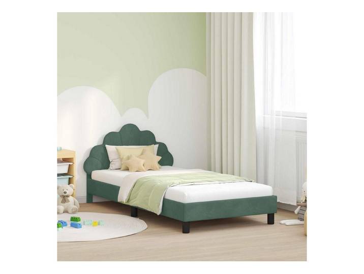 LuxusKollektion Bettgestell Bettgestell Meergrün 90x190 cm Samt