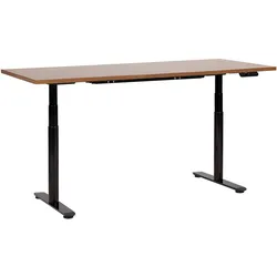 SCHREIBTISCH braunschwarz 180/72 cm elektrisch höhenverstellbar Destin IV