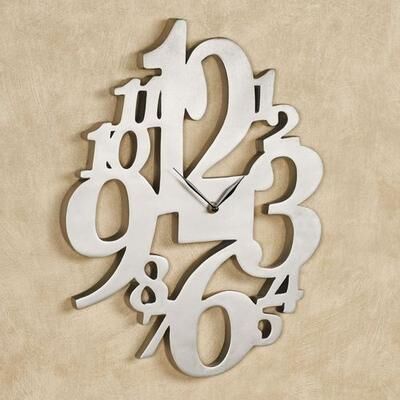 Touch of Class Gallimaufry Wall Clock Nickel , Nickel