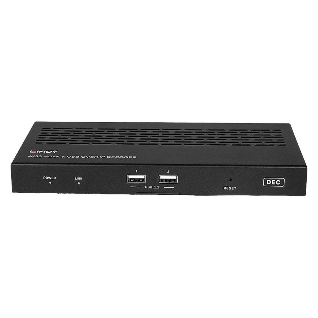 Lindy HDMI & USB over IP Decoder Multicast & Videowall (38397)