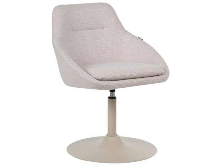 Beliani Esszimmerstuhl Stoff Hellbeige 360° Drehfunktion modernes Design Westminister