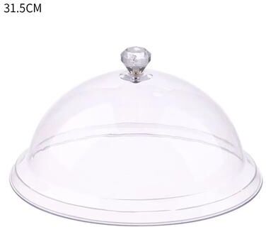 Inspired Living Elegant Acrylic Cake Stand With Cover Dustproof Dessert Display Dome 31.5cm