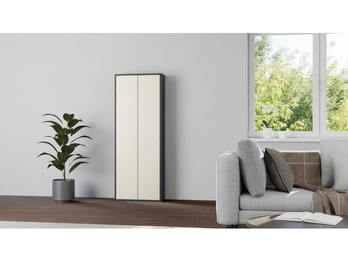 Adaptez le design de votre étagère haute sur mesure Mélaminé premium Noir