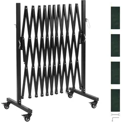 VEVOR Scherengitter Ausziehbar Absperrgitter mit Feststellbaren Rollen Scherensperre Max. 3,37 m Verstellbar, Outdoor Mobiles Schutzgitter für Warnwirkung Metallbarrikade für Außenbereich & Industrie