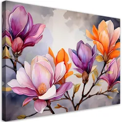 WANDBILD aquarell blume farbe