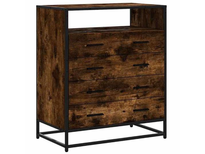 NOUVEAU Buffet bas - Commode - Chêne fumé - 70x41x83 5cm bois d'ingénierie - Anti l'humidité - pour chambre 87926