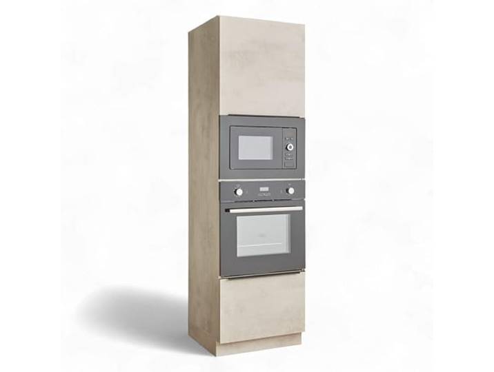 SANIBEL Einbauschrank Hochschrank für Backofen und Mikrowelle Chromix