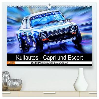 Kultautos - Capri und Escort (hochwertiger Premium Wandkalender 2027 DIN A2 quer), Kunstdruck in Hochglanz