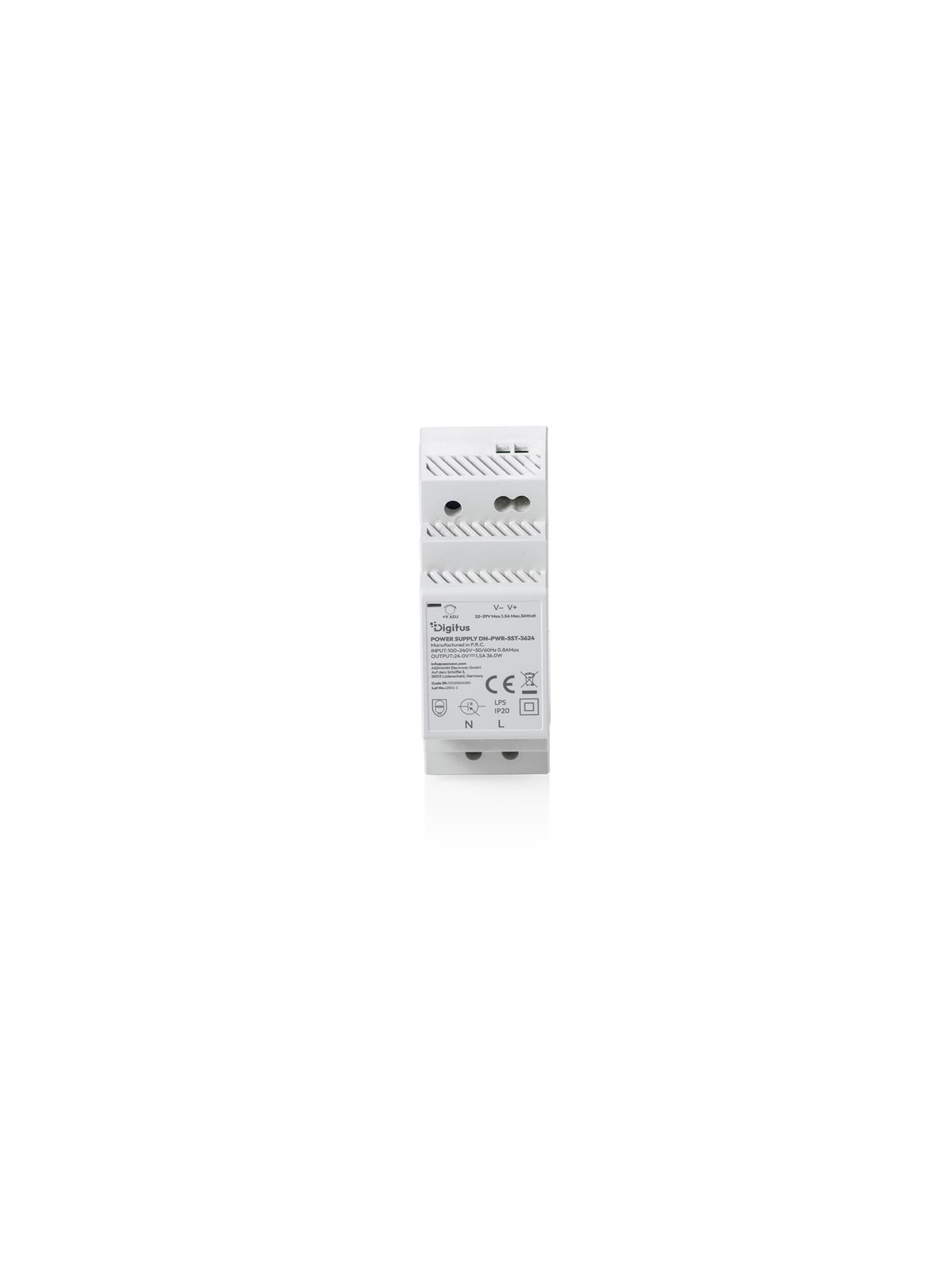 DIGITUS Step Power Supply 24V DC 1.5A 36W Netzteile - 36 Watt - 80 Plus
