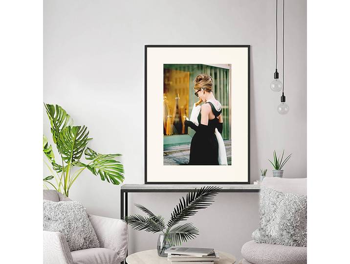 Tableau déco Shopping Cadre : hêtre massif verni Revêtement : plexiglas Multicolore 62 x 82cm