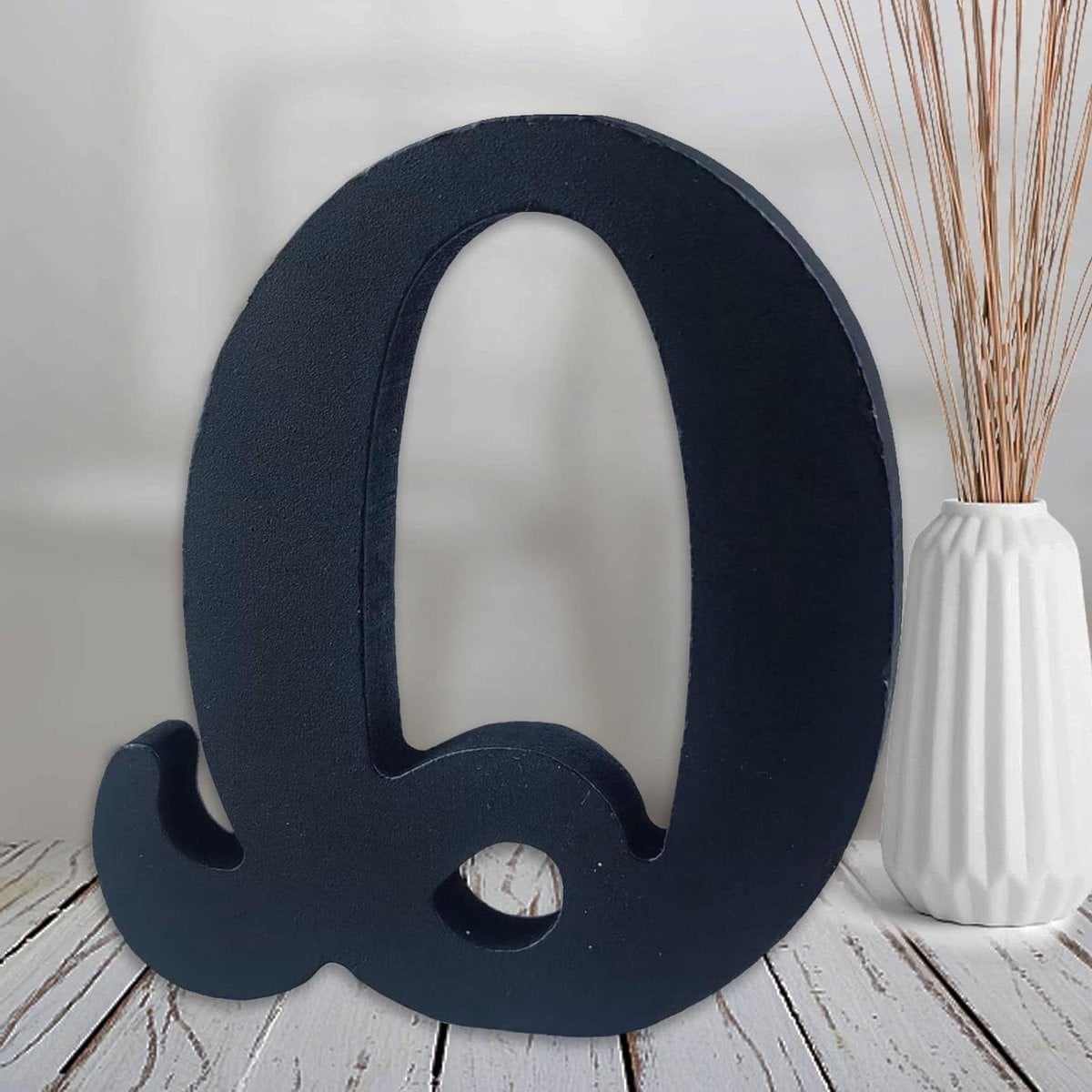 Houten Letter Decoratie Alfabet Muurdecoratie Zwart 15 cm