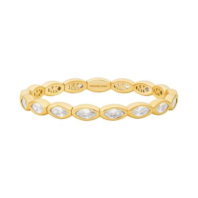 Armreif MICHAEL KORS "Premium", gold (gelbgoldfarben, kristallweiß, kristallweiß), Armbänder, Damen, 22cm, Metall, Armreif, mit Zirkonia (synth.)