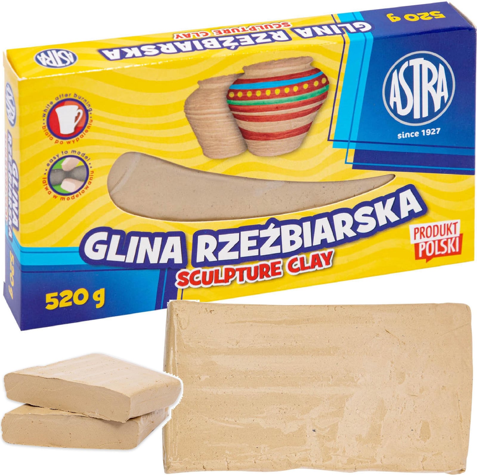 ASTRA Sculpting Clay Natuurlijke zelfhardende klei, 520 gram