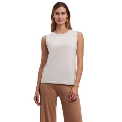 Strickweste FALKE "Cotton Knit", Damen, Gr. XS, off, weiß (2040), Westen Strickweste
