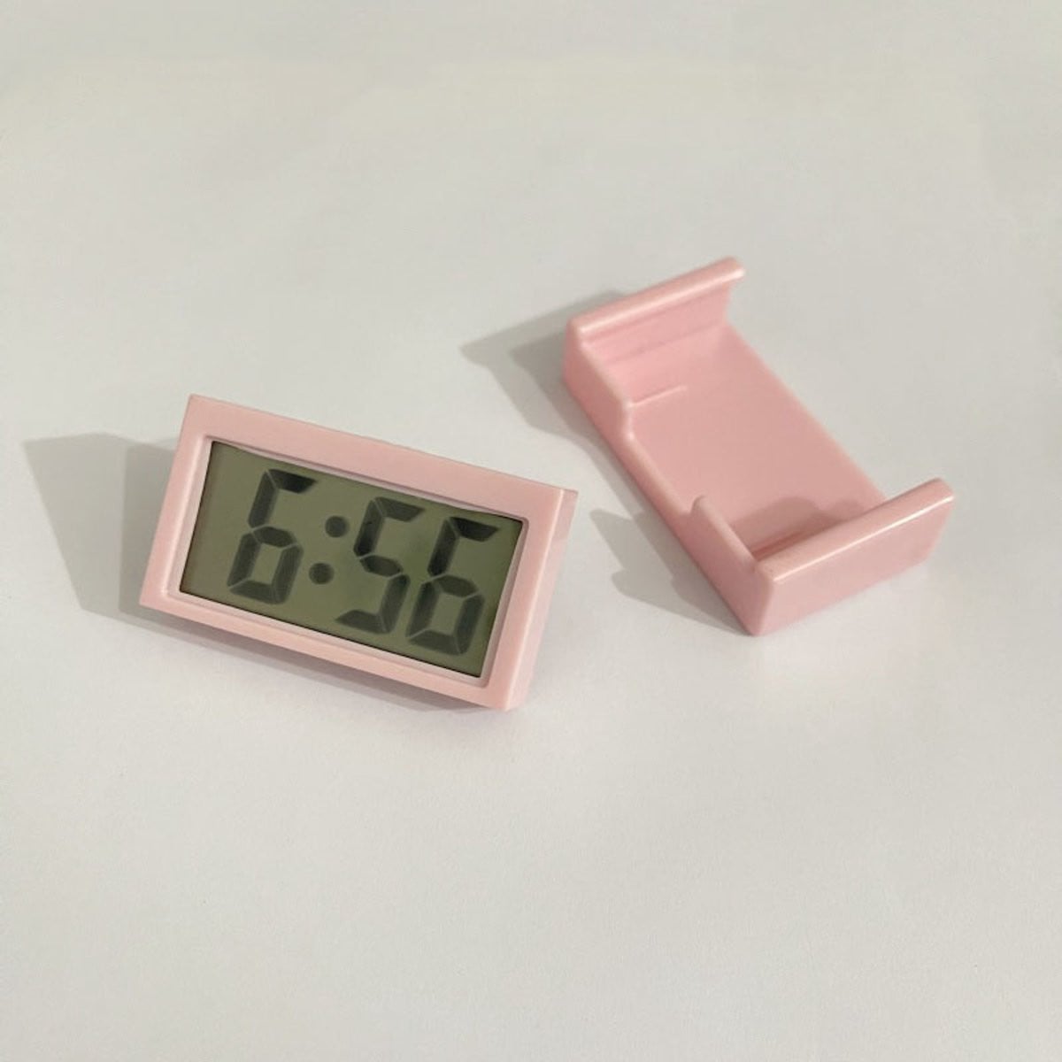 Mini Digitale Klok voor Auto, Bureau of Badkamer - Roze
