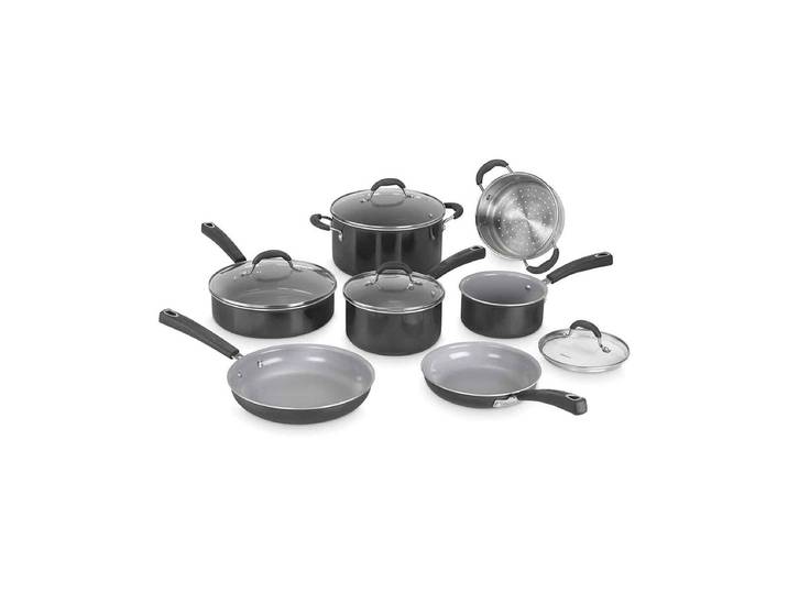 Cuisinart 54C11BKEU 11-teiliges Kochgeschirrset Schwarz