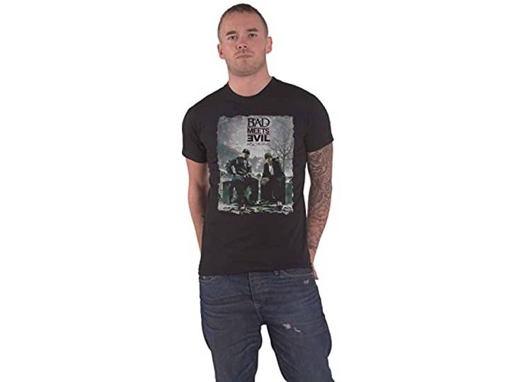 Bad Meets Evil Heren Tshirt -XL- Burnt Zwart