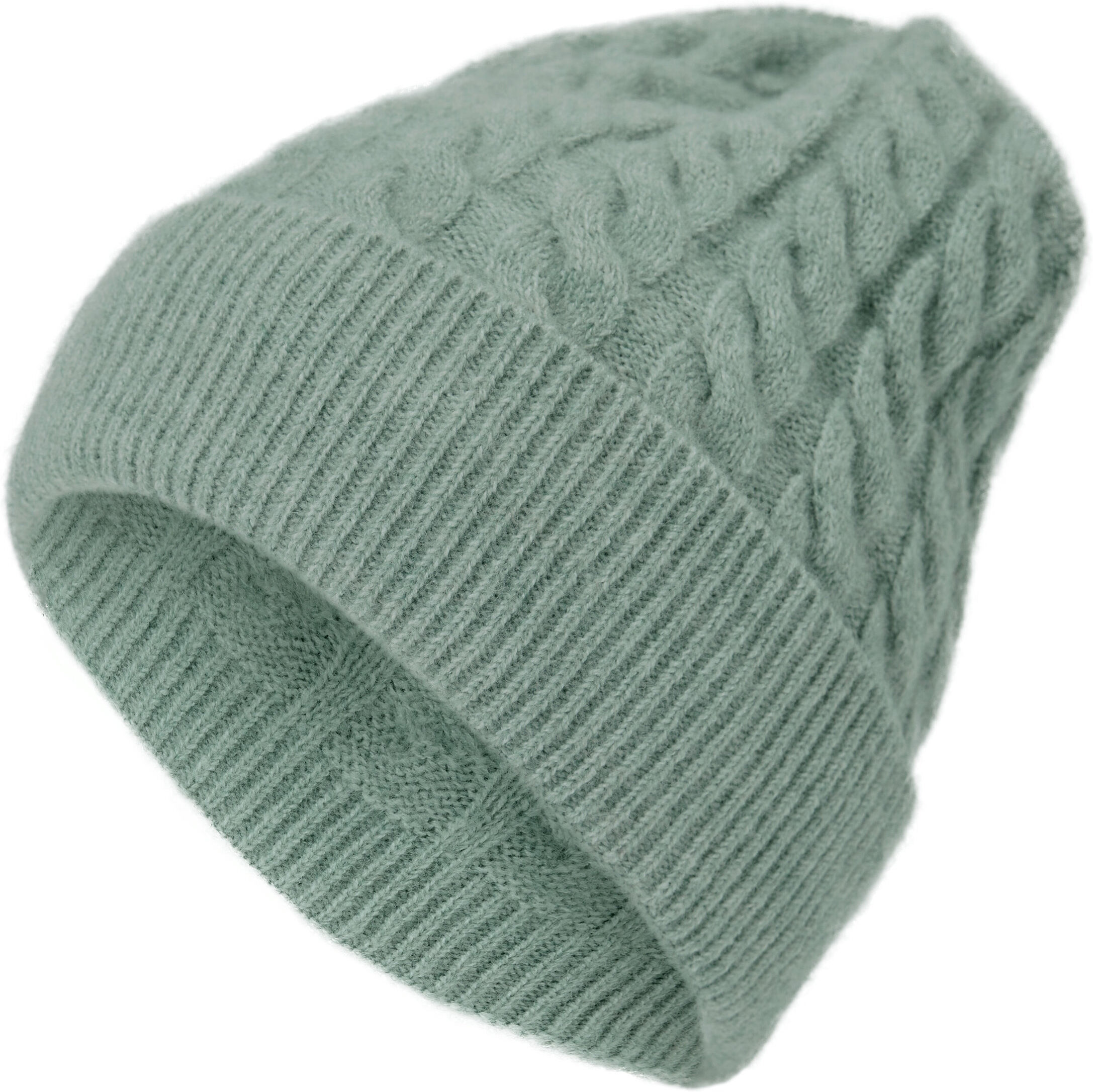 Tchibo - Strickmütze mit Zopfmuster - grün