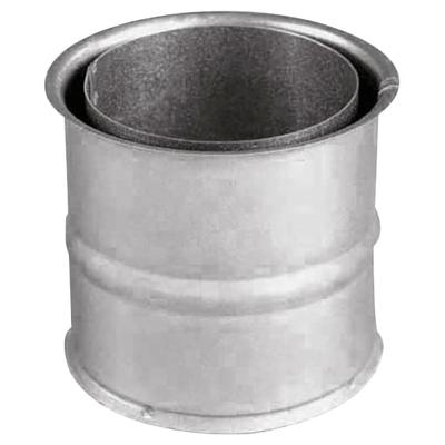 Ofenrohr JUSTUS, silber (silberfarben), L:11,5cm, Stahlblech, Rohre, Ø 150 mm, für Kaminöfen