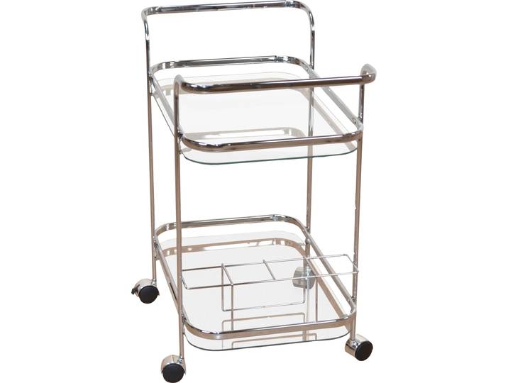 Servierwagen HOME AFFAIRE, silber (silberfarben), B:69cm H:75cm T:44cm, Metall, Rollwagen, Servierwagen