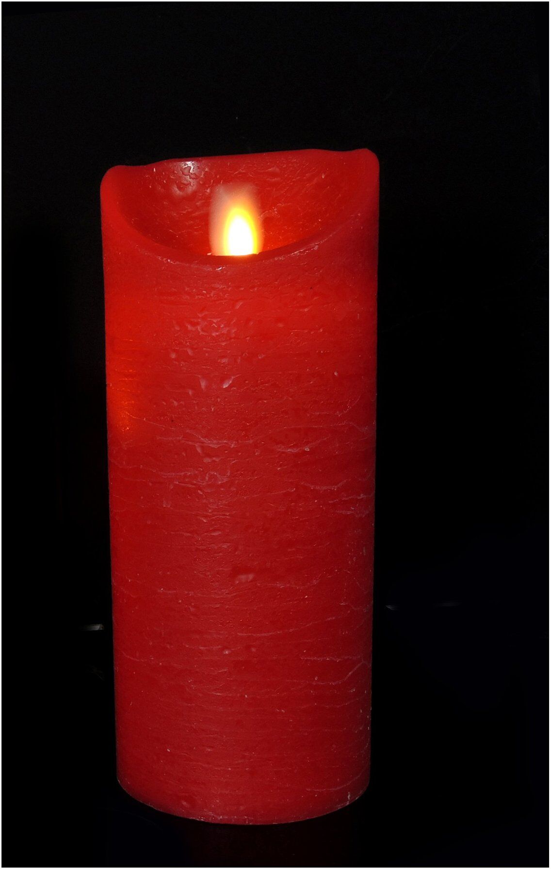 Candela led Pre Qu' Italia D2227 effetto fiamma con timer Rosso