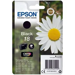Epson Original 18 Gänseblümchen Druckerpatrone - schwarz (C13T18014012)