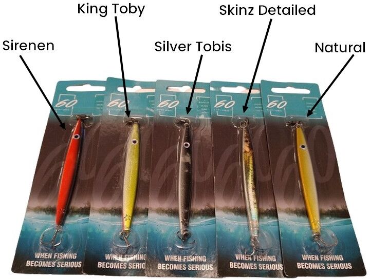 Sixty Lures Stikpillen 16g Hægtet-Silver Tobis