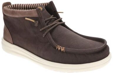Hey Dude Wally Mid Gripr Vin Classic - Mens 10 Brown Boot Medium