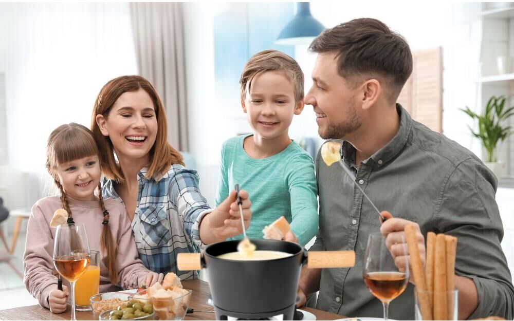 STÖCKLI Fondue "Stöckli Käsefonduegarnitur Titlis Big", schwarz, Ø:21cm, Fondues, Holzart: Buche (China), Fondue schwarz Einheitsgröße