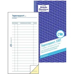 AVERY Zweckform Tagesrapport Formularbuch 1301 - 2 x 50 Blatt