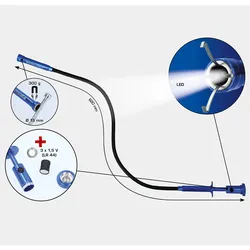Brilliant Tools Krallengreifer mit Magnet und LED, formbar - BT115907