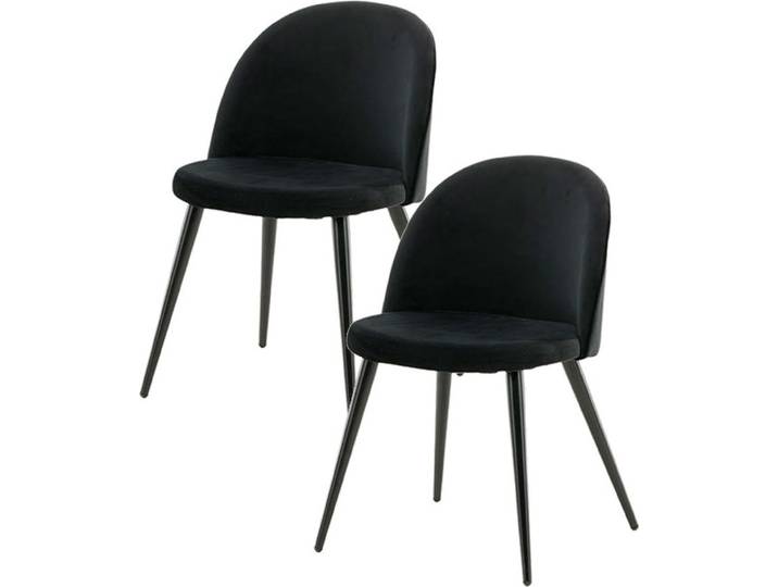 Skagen Esszimmerstuhl velour schwarz.