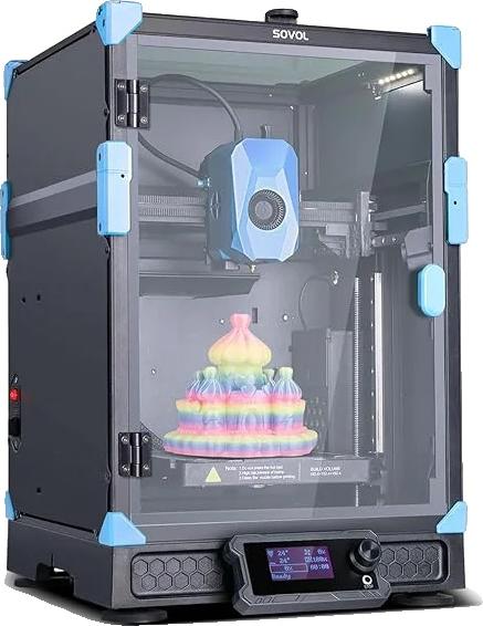 3D-Drucker, maximale Druckgeschwindigkeit 1200 mm/s, maximale Druckgröße 152,4 x 152,4 x 152,4 mm, automatisches Nivellieren