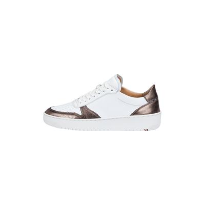Sneaker LLOYD "Moderner Sneaker", Damen, Gr. 40, silber (weiß), Leder, gemustert, Schuhe Sneaker, mit herausnehmbarem Fußbett