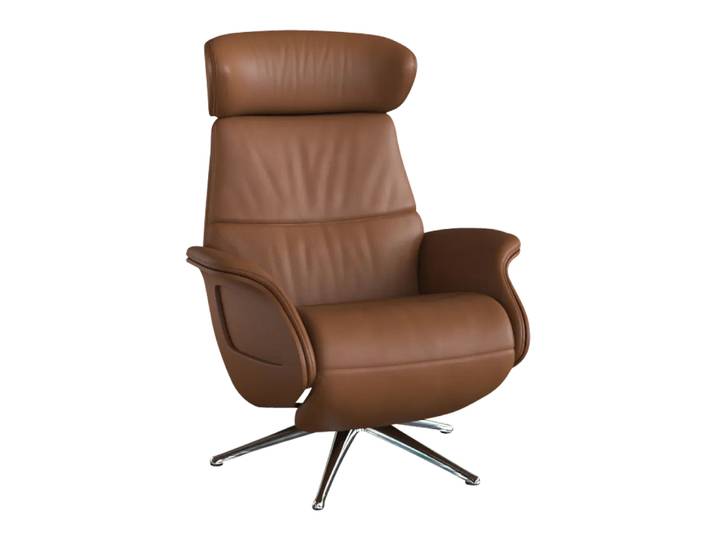Sessel Fashion Clement, Flexlux, omaha cognac brown, Leder