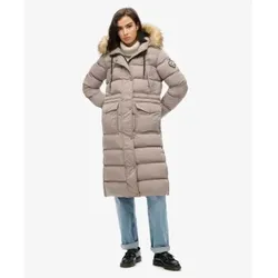 Superdry für Damen. W5011788A Everest Foux beige Mantel (M), Lässig, Recyceltes Polyester, Nachhaltig