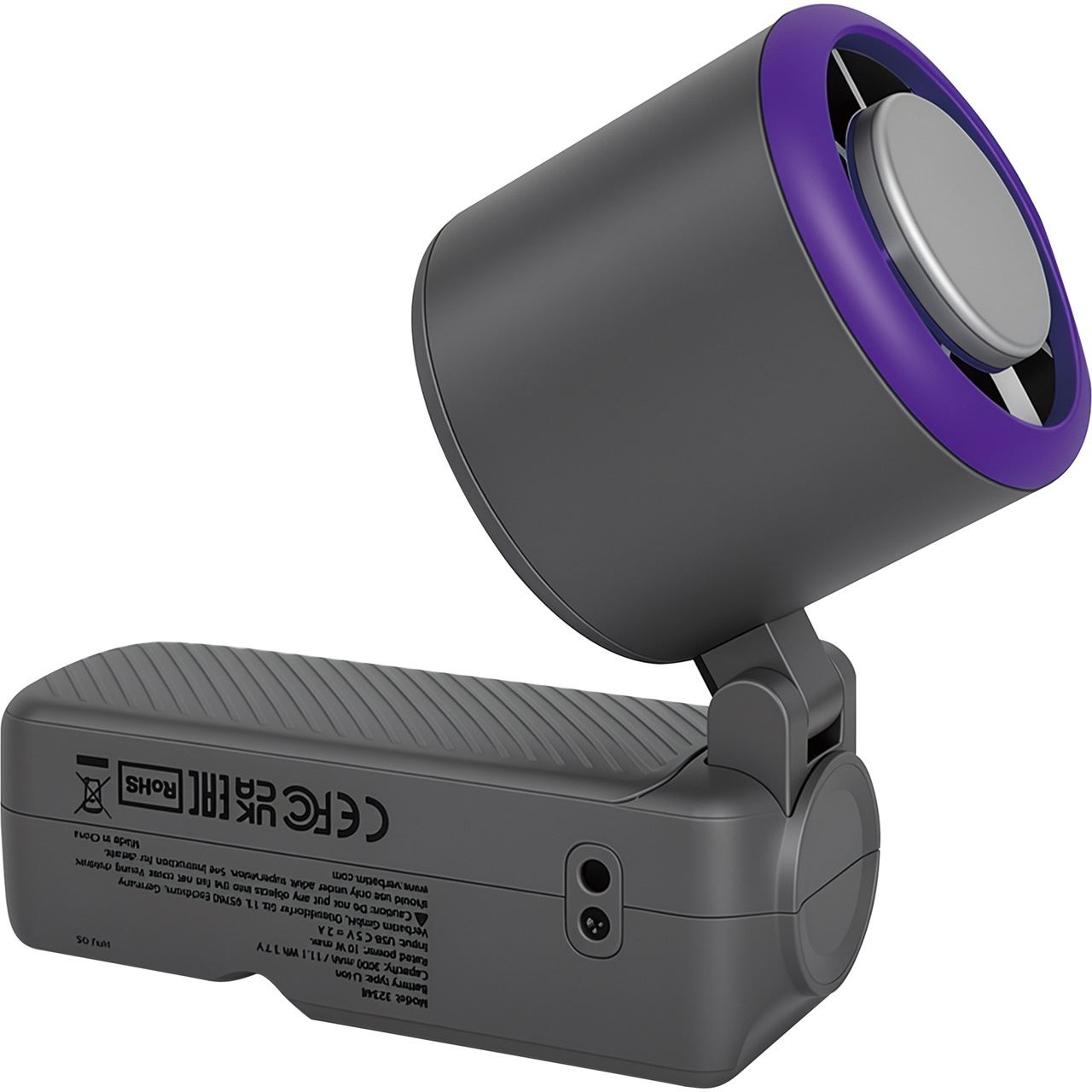 Verbatim Cool 'n' Go Ice Touch Pro Handheld Fan Purple/Grey