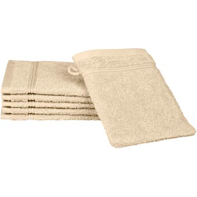Waschhandschuh ROSS "Rubin", beige (natur), B:16cm L:22cm, Baumwolle, Waschlappen, 100% Baumwolle