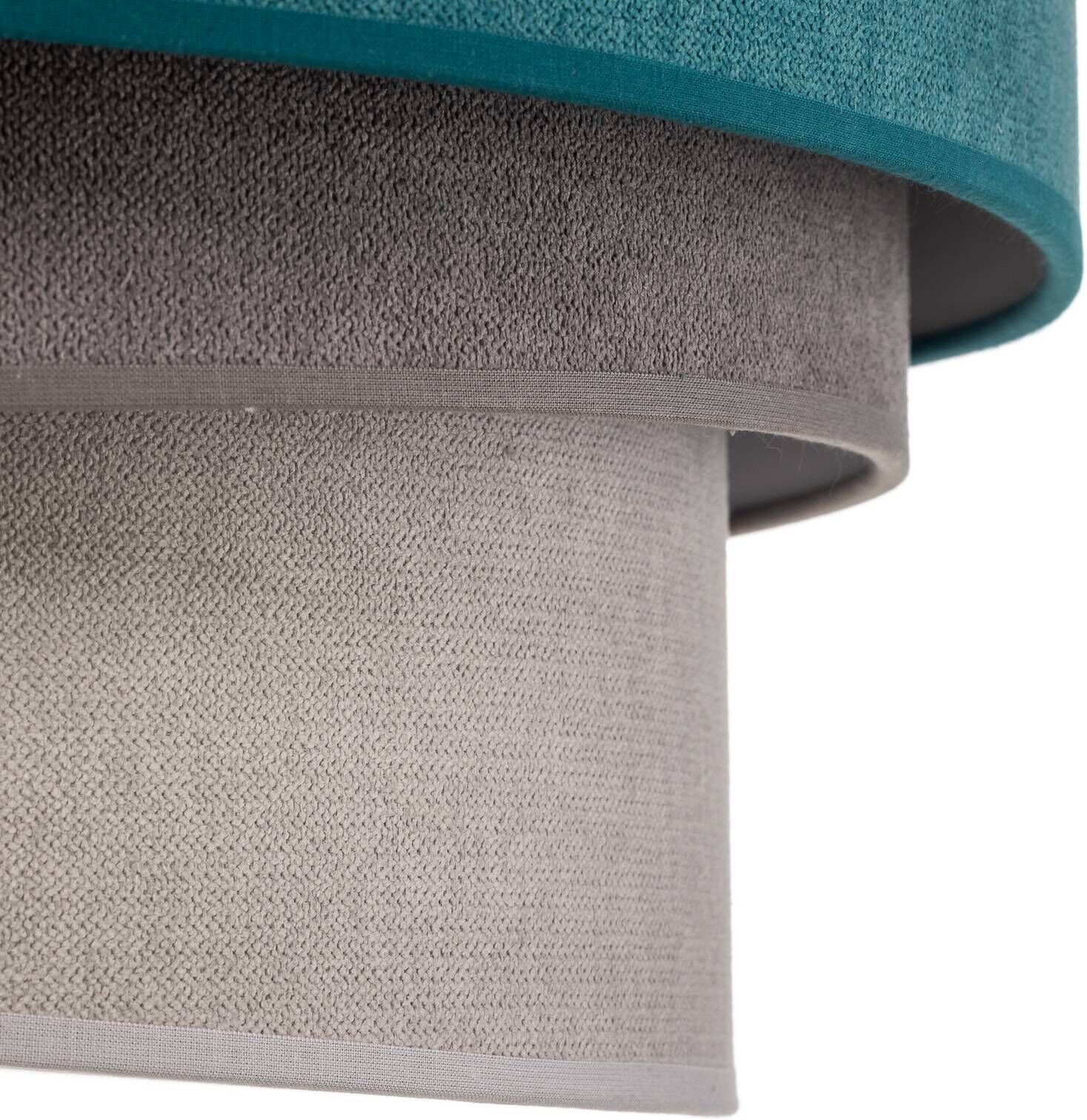 Deckenlampe Pastell Trio Duolla, dimmbar, blau, für Wohn- / Esszimmer, Textil / Stoff / Seide, Modern, Deckenlampe