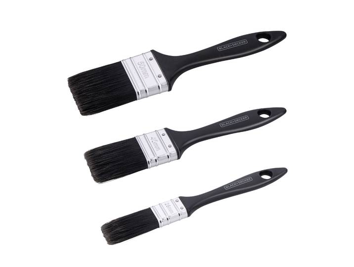 Pinsel Set Flachpinsel 3-teilig schwarz